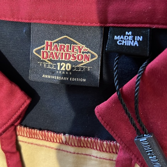 NEW!! Gorgeous Harley Davidson 120th Element Anniversary Edition zip up shirt - Picture 3 of 8